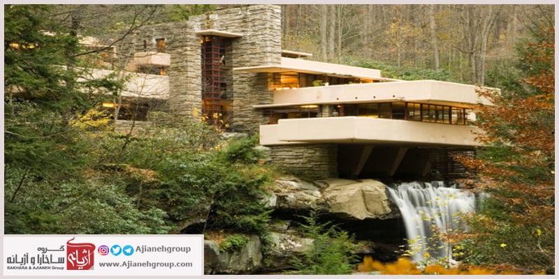 مشهورترین معمار تاریخ آمریکا | فرانک لوید رایت | خانه آبشاریی